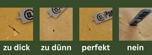 So benutzt du den Teigtiefenmesser richtig